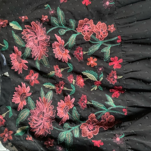 American Eagle- babydoll embroidered top - Picture 2 of 7